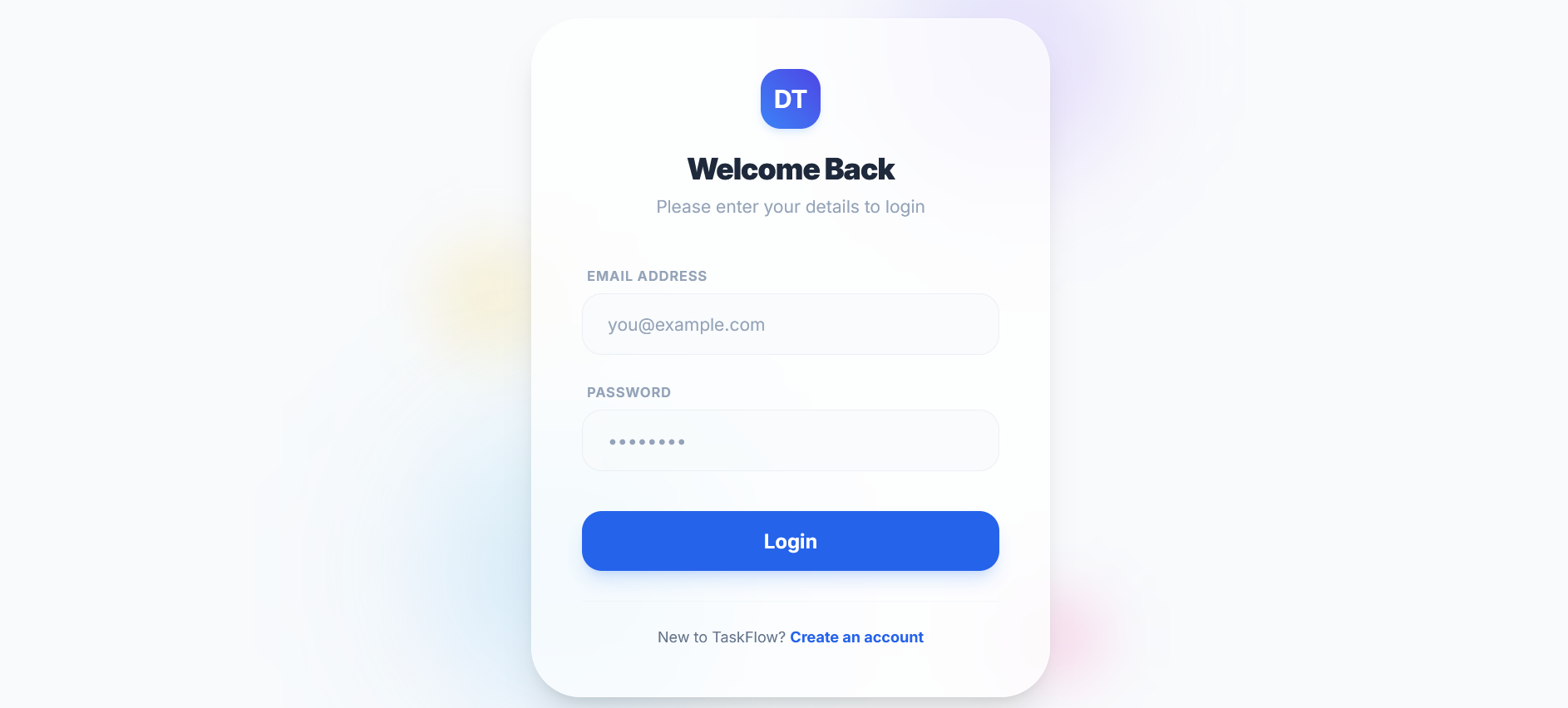 Authentication & Login Portal