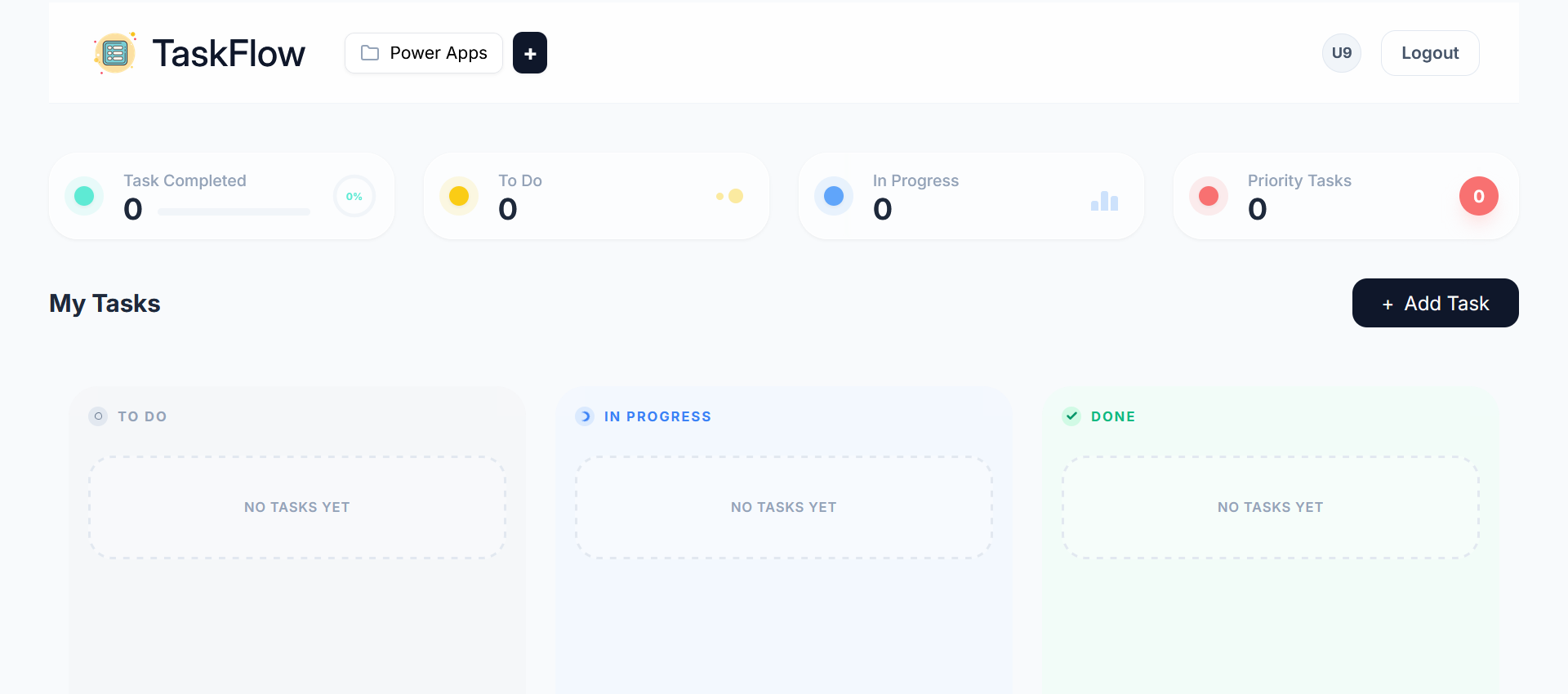 Empty State Workspace View